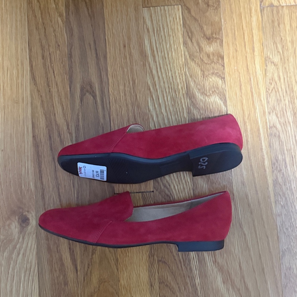 Nwot Naturalizer Red Suede Women's Flats - Picture 3 of 5